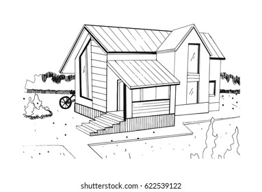 Cottage Drawing Images Stock Photos Vectors Shutterstock