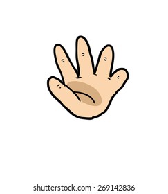 hand drawn counting hand
