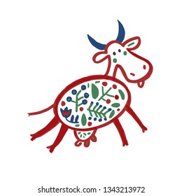 Hand drawn cow.