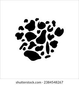 Hand drawn cow print, vector