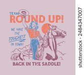 HAND DRAWN COWGIRL HORSE ANIMAL RODEO COWBOY WESTERN RETRO WOMAN GIRL VINTAGE TSHIRT TEE PRINT FOR APPAREL MERCHANDISE