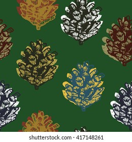 hand drawn cown seamless pattern vector illustration