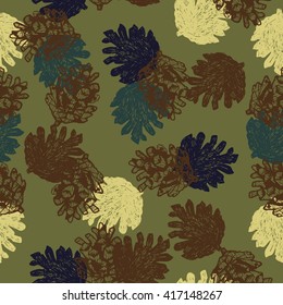 hand drawn cown seamless pattern vector illustration