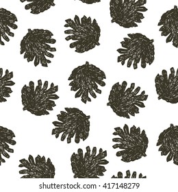 hand drawn cown seamless pattern vector illustration