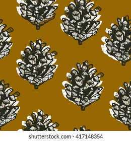 hand drawn cown seamless pattern vector illustration