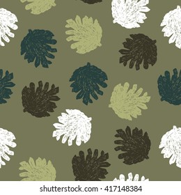 hand drawn cown seamless pattern vector illustration