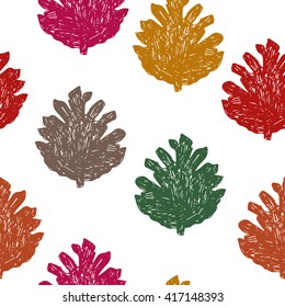 hand drawn cown seamless pattern vector illustration