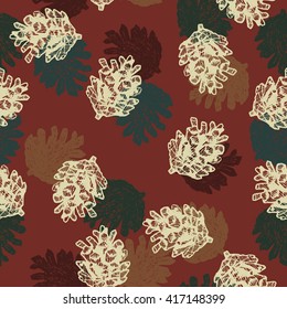 hand drawn cown seamless pattern vector illustration