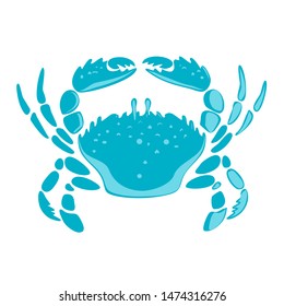 Hand drawn crab sketch vector illustration. Seafood vector