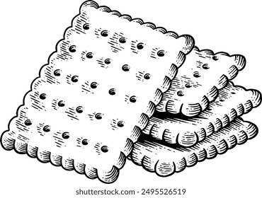 Hand drawn Crackers Sketch Illustration