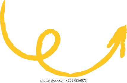 Hand Drawn Crayon Abstract Arrow Vector Illustration