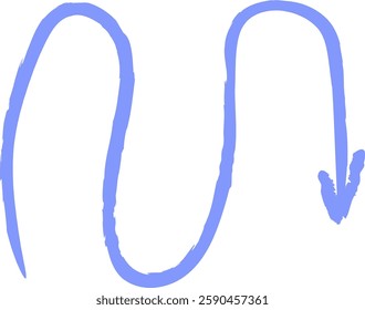 Hand Drawn Crayon Abstract Arrow Scribble Vector Illustration
