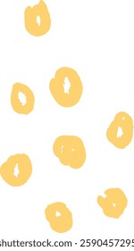 Hand Drawn Crayon Abstract Circles Scribble Vector Illustration
