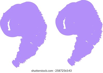 Hand Drawn Crayon Abstract Quote Marks Vector Illustration
