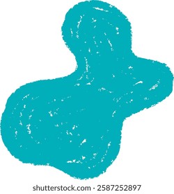 Hand Drawn Crayon Abstract Shape Vector Illustration