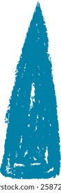 Hand Drawn Crayon Abstract Triangle Shape Vector Illustration