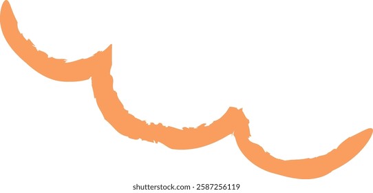 Hand Drawn Crayon Abstract Waved Shape Vector Illustration