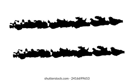 Hand drawn crayon chalk charcoal line arrows set. curvy and wavy arrows isolated on white. Group of squiggles and scribbles strokes. Elements for diagrams. doodle marker. 