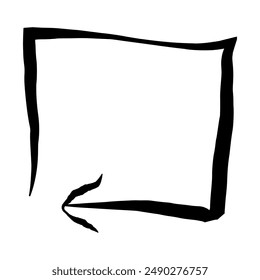 Hand drawn crayon chalk charcoal line arrow. curvy and wavy arrow squiggle or scribble stroke. Element for diagrams. Vector doodle marker. Freehand swirl  circle grunge stroke. Unique brush underline
