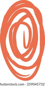 Hand Drawn Crayon Circle Doodle Vector Illustration