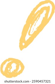 Hand Drawn Crayon Exclamation Mark Vector Illustration
