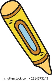 Hand Drawn crayon illustration isolated on background