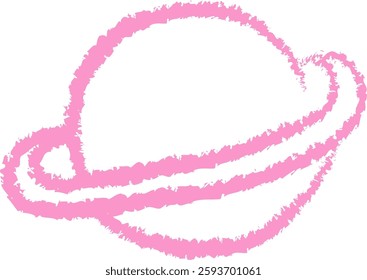 Hand Drawn Crayon Planet Vector Illustration