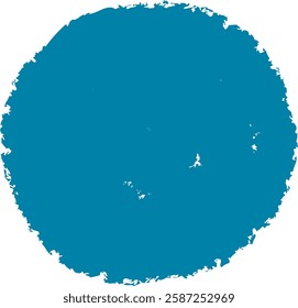 Hand Drawn Crayon Round Shape Vector Illustration
