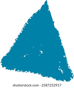 Hand Drawn Crayon Triangle Shape Vector Illustration