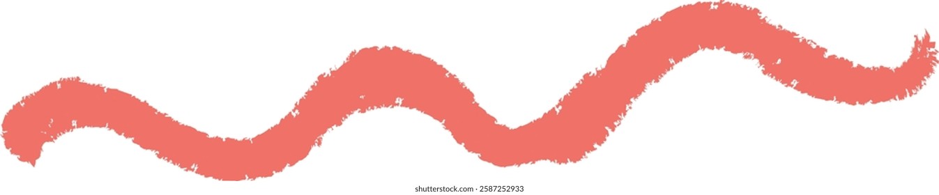 Hand Drawn Crayon Waves Line Vector Illustration