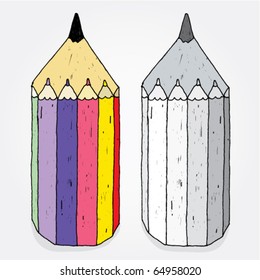 Hand Drawn Crazy Pencils