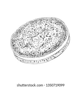 Hand drawn cream cookies illustration vector 