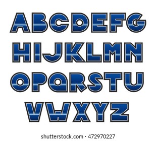 Handgezeichnet kreatives Alphabet. Vektorgrafik