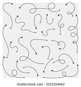 vector de arte de línea de flecha creativa dibujado a mano