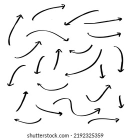 Hand drawn creative arrow set design