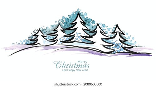 Dibujo manual de creativas navidades árbol de navidad