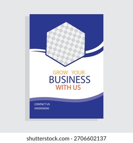 hand drawn creative corporate flyer template design using vector