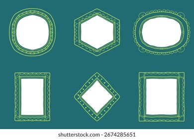 Conjunto de Quadros Decorativos Criativos Desenhados à Mão