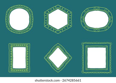 Conjunto de Quadros Decorativos Criativos Desenhados à Mão