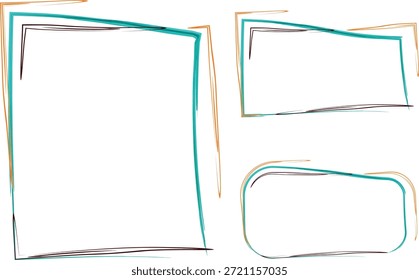 handgezeichnete Umrisse von Kunstrahmen