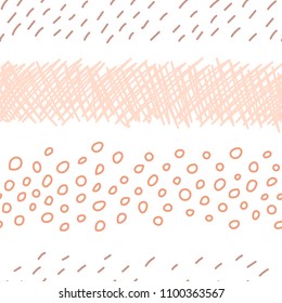 Hand drawn creative seamless design, vector pattern