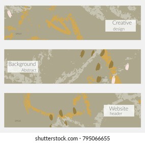Hand drawn creative universal banner set. Abstract scribbles doodles bright colors. Website header social media advertisement sale brochure templates. Isolated vector banner templates.