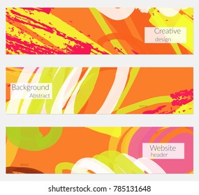 Hand drawn creative universal invitation greeting cards template. Abstract scribbles doodles bright colors.Birthday, wedding, party, social media banners templates. Isolated vector card templates.