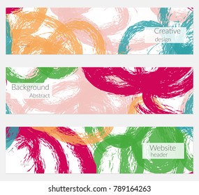 Hand drawn creative universal invitation greeting cards template. Abstract scribbles doodles bright colors.Birthday, wedding, party, social media banners templates. Isolated vector card templates.