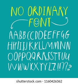 Hand drawn creative vector ABC letters set. Doodle style font for your design.