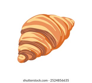 Croissant dibujado a mano. Comida, dulces, pasteles. Ilustración vectorial en estilo plano.