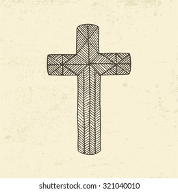 Hand drawn cross