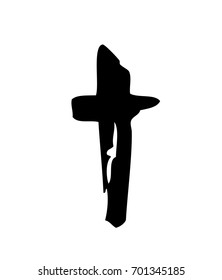Hand drawn cross