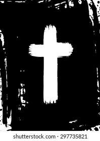 hand drawn cross. grunge cross