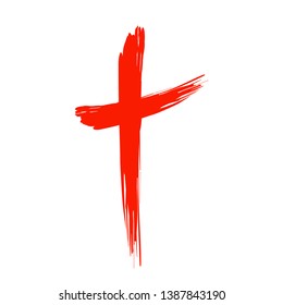 Hand Drawn Cross Grunge Cross Christian Stock Vector (Royalty Free ...